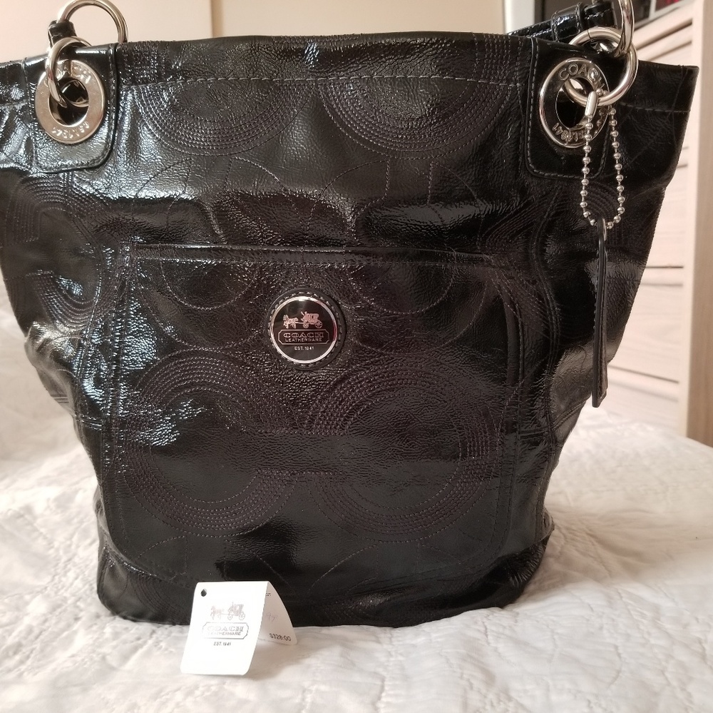 Coach Patent Leather Hobo Handbag